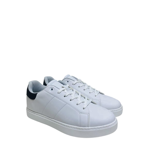 MILAN Men’s Sneakers Minimal Casual Lace-Up Shoes, Lightweight Comfortable Everyday Trainers White 44