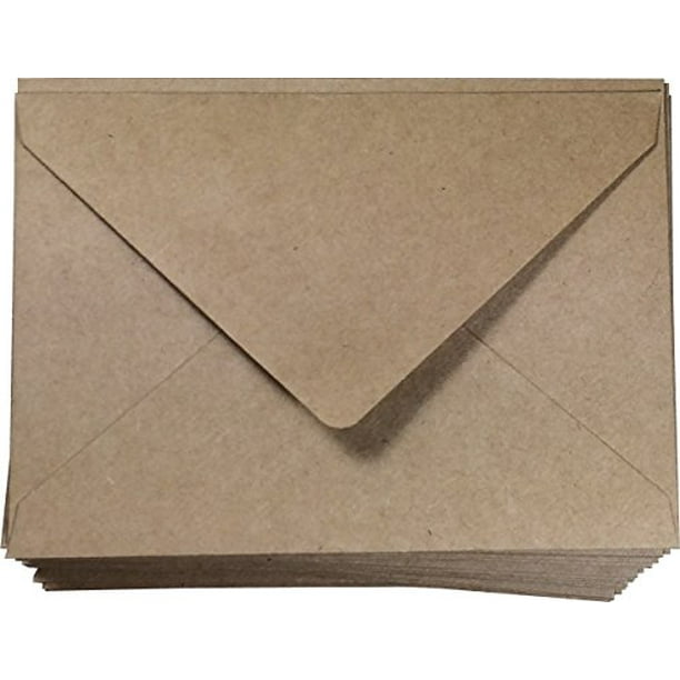 Envelope Kraft Invitation Envelope 4x6 Size 100 Pcs 4 1 4 X 6 1 4 Inches Wedding Invitation Natural Brown Envelope Rsvp Envelopes Walmart Com Walmart Com