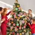 thumbnail image 4 of 36 Pieces Candy Cane Christmas Ornaments Wood Hanging Decor Xmas Tree Cutouts Peppermint for Home Party Decoration Supplies, 4 of 7