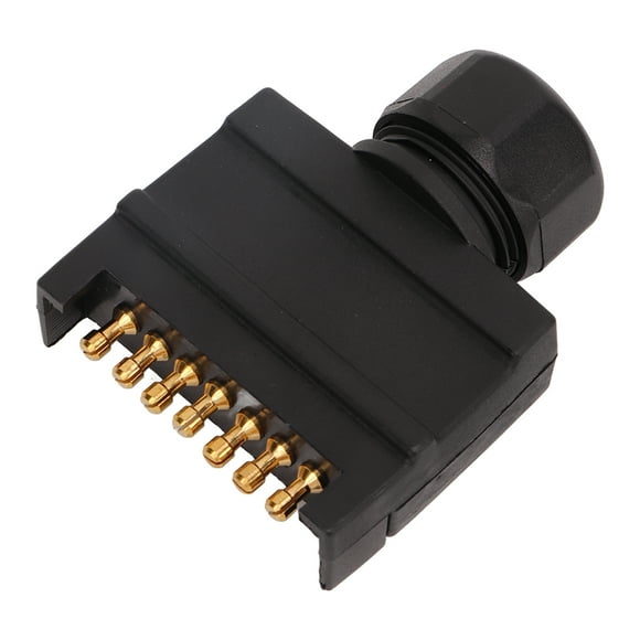 Adaptador De Conector Macho Plano Para Remolque, 12V, 7 Pines, Cobre Para Coches, Camiones, RV, Caravanas