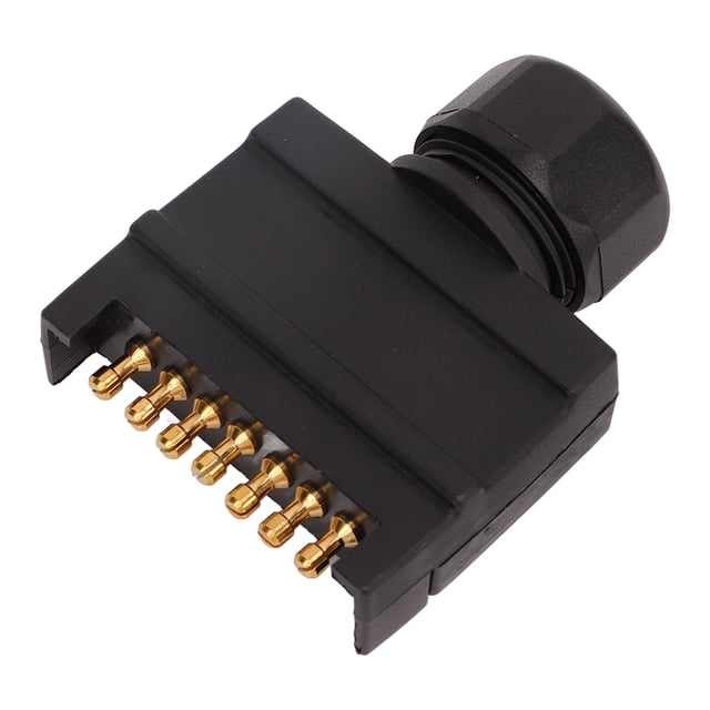 Adaptador De Conector Macho Plano Para Remolque, 12V, 7 Pines, Cobre Para Coches, Camiones, RV, Caravanas