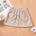 thumbnail image 4 of Bovxnpu Girls Skirt Girls and Toddler's Corduroy Short Mini Skirt with Pockets Girls Skirt Kids Casual Stretchy School Uniform Skirts for Girls Girls Summer Outfits, 4 of 7