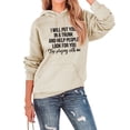 thumbnail image 3 of Sudadera con capucha de manga larga con cordón, holgada, cómoda, diseño de patrón de letras, sudadera de poliéster para mujer para uso diario, 3 of 6