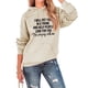 thumbnail image 3 of Sudadera con capucha de manga larga con cordón, holgada, cómoda, diseño de patrón de letras, sudadera de poliéster para mujer para uso diario, 3 of 6
