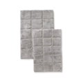 thumbnail image 1 of Superior BATHRUG-CH2PC-SV Bath Rug Set Cotton Checkers - Silver, 2 Pieces, 1 of 1