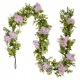 thumbnail image 2 of Guirnaldas artificiales de flores de eucalipto y cerezo | Vegetación artificial realista para la decoración del hogar | Guirnaldas de plástico flexible para interiores, 2 of 5