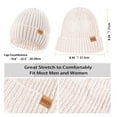 thumbnail image 2 of REDESS Winter Women's Beanie Hat Scarf Gloves Set-White, 2 of 4