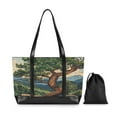 thumbnail image 7 of FORMRS Canvas Laptop Tote Bag for Women with 15.6" Computer Compartments Shoulder Handbag, Retro Pine Tree, 7 of 7