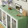 thumbnail image 5 of Homfa 55.1"W Modern Sideboard Buffet with Fluted Glass Doors, Accent Cabinet Console Table TV Stand, Green & White, 5 of 7