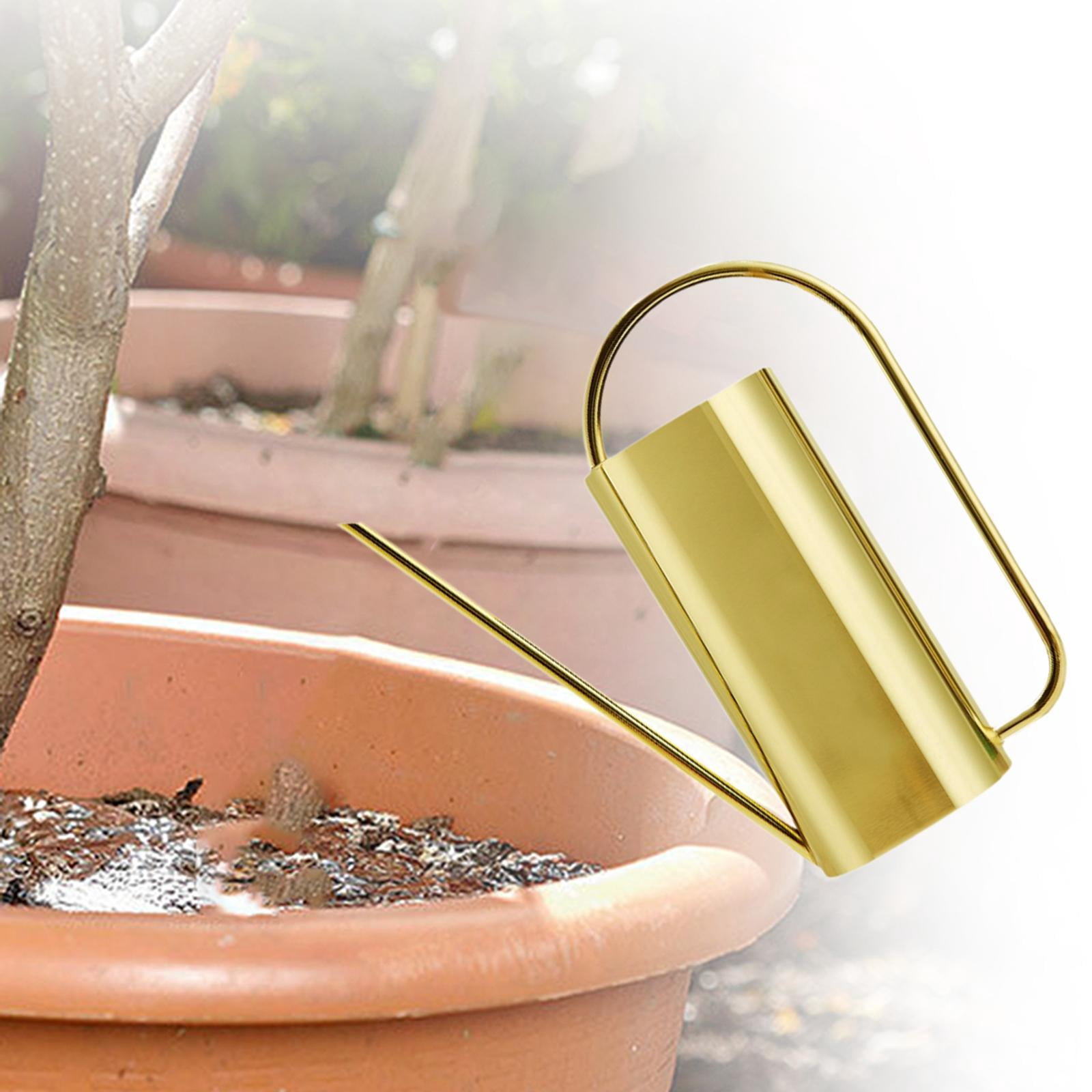 MAGIDEAL 1500 ml Indoor Watering Can Long Mouth for Indoor Houseplants Indoor Outdoor Golden