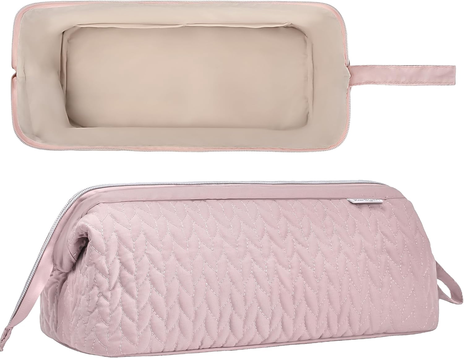 Aorsher Hair Dryer Travel Storage Bag Compatible with Shark Flex Style, Portable Organizer Bag for Styling Tools for Hair Dryer Brush, Flat Iron & Curling Iron Accessories, Pink