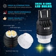 thumbnail image 4 of Alla Lighting Newest Mini Super Bright 7444NA 7443 LED Switchback Bulbs Turn Signal Lights Dual Color 6000K White (DRL/Parking)/Amber Yellow(Blinker) 7443NALL 7442NA, 4 of 9