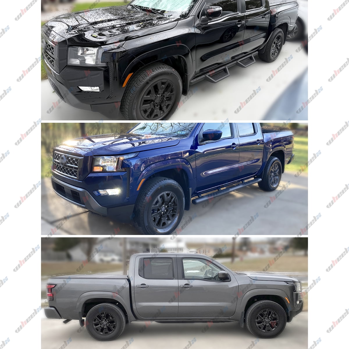 17 inch Hubcap Wheel Skin Covers Compatible with 2022-2024 Nissan Frontier SV, Durable ABS Plastic Rim Covers (Set of 4), Fit for Standard Wheels - Snap On Tire Cover Replacement (Matte Black)