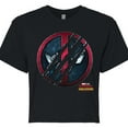 thumbnail image 3 of Marvel Deadpool & Wolverine - Scratch Logo - Juniors Cropped Graphic T-Shirt, 3 of 5