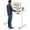 White Frame+white Top, variant on YANGLI 48"x24" Electric Standing Desk, Whole-Piece Desktop, 6-Button Controller, Black Frame + Black Top