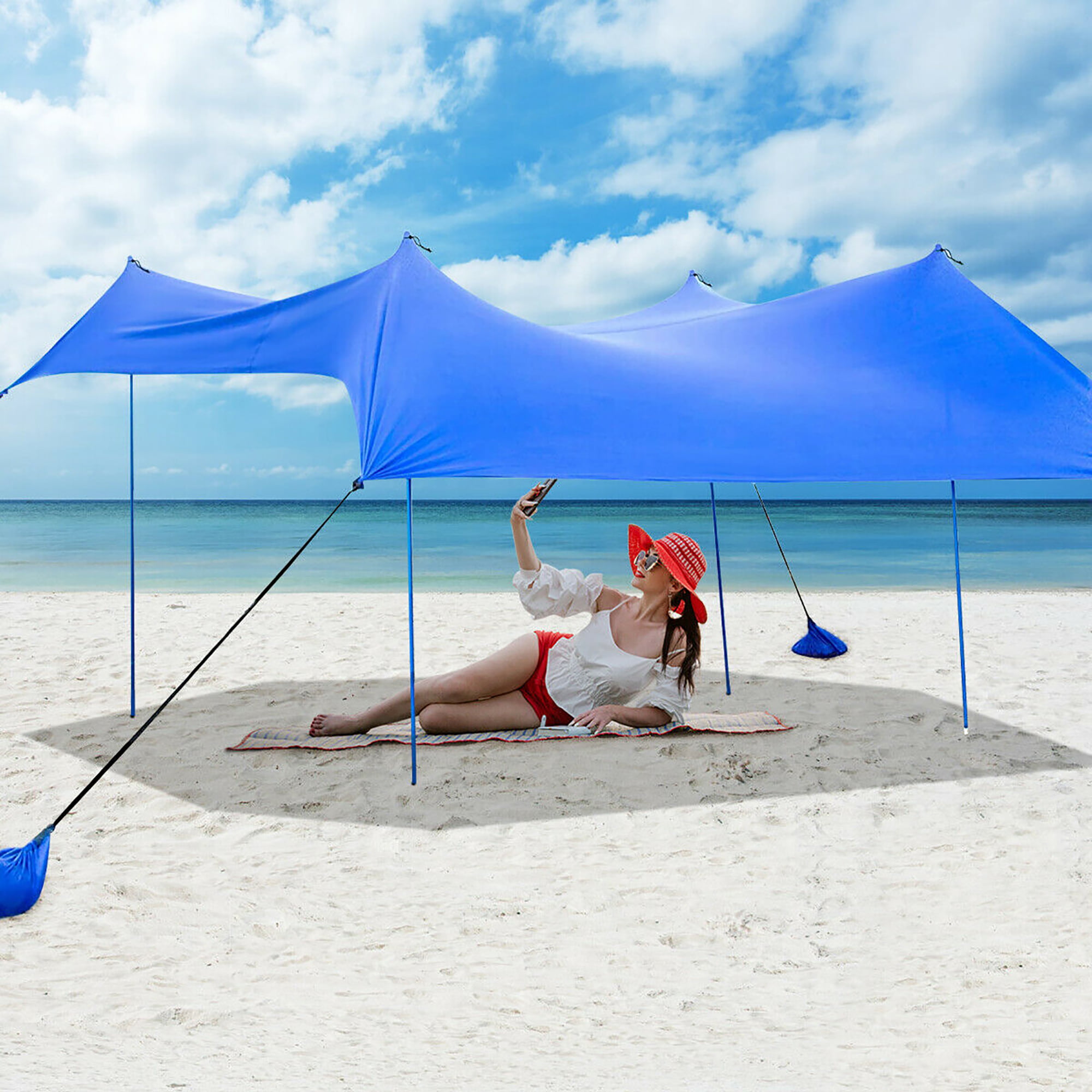 Beach Tent Summer UV Sun Shelter UPF40 Outdoor Camping Fishing Festival Canopies 