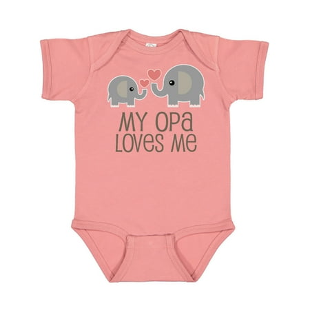 

Inktastic My Opa Grandpa Loves Me Gift Gift Baby Boy or Baby Girl Bodysuit