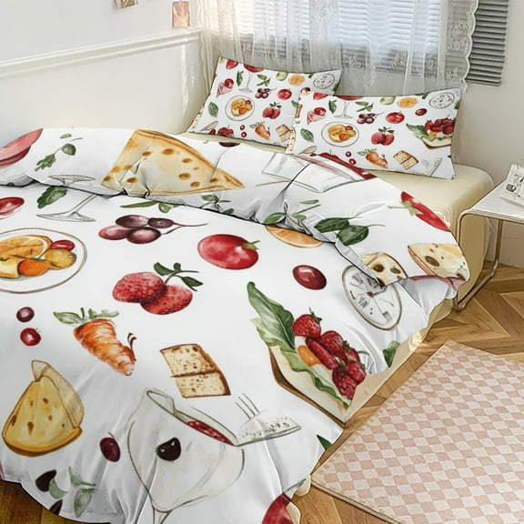 Bohemian Color Bedding Sets Twin Duvet Cover 3 Piece Cute Bed Set for Boys Girls Kid