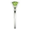 thumbnail image 3 of Solitaire Engagement Ring for Women - 2ct Natural Peridot in 18K White Gold Promise Ring, 3 of 6