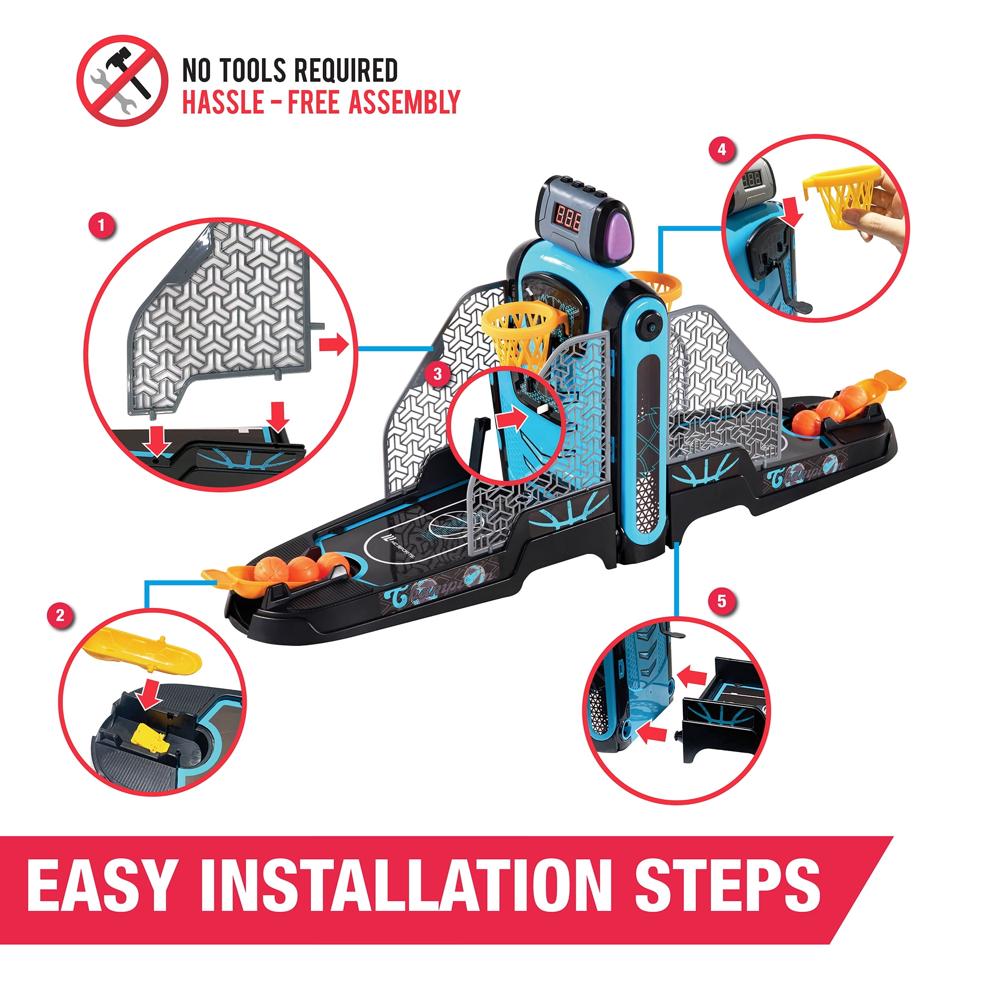 Shootout de basket-ball sur table à 2 joueurs, mini basket-ball d'arcade par MD Sports