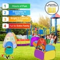 thumbnail image 4 of Regalo para niños pequeños, niños y niñas, tienda de campaña con piscina de bolas y túneles para niños, el mejor regalo de cumpleaños para niños de 3, 4 y 5 años, juego de tiro al blanco con 4 dardos, 4 of 6