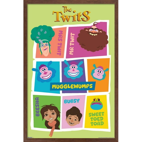 Netflix The Twits (2025) - Grid Wall Poster, 14.725" x 22.375" Framed