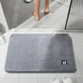 thumbnail image 5 of sruoe Bathroom Rugs, Bath Mat for Bathroom Floor 1pcs, Bath Mats for Bathroom Floor Non Slip Non Skid, Rectangular Cloth Floor Mat for Bath Door Household, Gray, 5 of 5