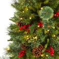 thumbnail image 3 of Nearly Natural 5ft. Norway Mixed Pine Artificial Christmas Tree with 200 Clear LED Lights, Pine Cones and Berries, 3 of 10