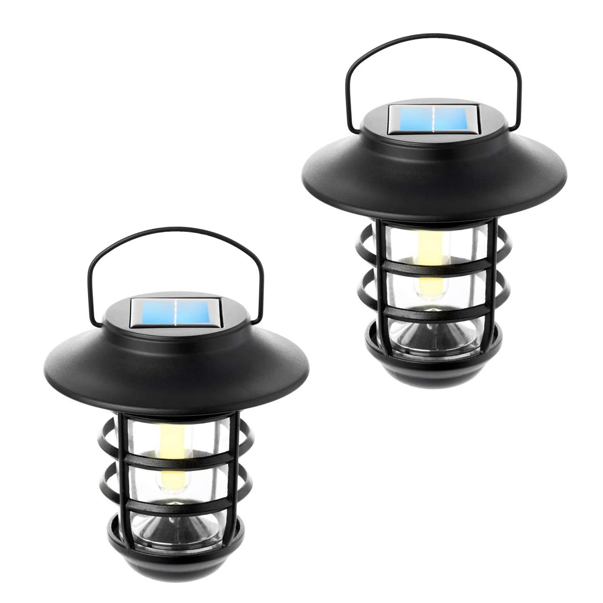Home Zone Security Black Outdoor Solar Powered LED Wall Lantern Sconce