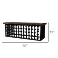thumbnail image 5 of Benzara - Shelf - spool - reclaimed wood - black, brown, 5 of 5