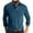 118# Blue, variant on Huresd Mens Fashion Polo Shirts Cotton Classic Long Sleeve Thermal Button Shirt With Pocket Army Green L
