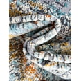 thumbnail image 3 of Unique Loom Budapest Collection Area Rug - Matthias (5' 1" Round Gray/Gold), 3 of 6