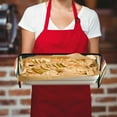 thumbnail image 5 of Yayeee Double Oven Mitt Kitchen Heat Resistant Baking 35" x7" Quilted Glove, Beige Stripes, 5 of 6