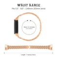 thumbnail image 3 of Tianle Bling Bands Compatible with Fitbit Charge 6/Charge 5, Metal Bracelet Luxurious Rhinestone Replacement Wristband for Women, Rose Gold, 3 of 6