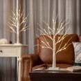 thumbnail image 4 of EAMBRITE Árbol de abedul iluminado para decoración del hogar, decoraciones navideñas blancas para interiores, paquete de 2 24 LED con pilas, mini árboles artificiales con luces para centro de mesa, ma, 4 of 4