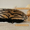 thumbnail image 4 of XeGe 20x54 Fluffy Body Pillow Cover, Tiger Print Plush Fuzzy Faux Fur Body Pillowcase with Zipper, Rectangular Shaggy Furry Long Pillow Cover for Pregnant Women Side Sleeper, Tiger Print Brown, 4 of 7