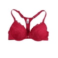 thumbnail image 4 of Yuanlong Womens Push Up Bras Front Closure Underwire Lightly Padded Floral Lace Bralette Adjustable Strap Everyday Comfort Bras, 4 of 4