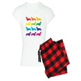 thumbnail image 1 of CafePress - Rainbow Dachshunds - Women's Light Pajamas, 1 of 1