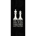 thumbnail image 3 of Reed, Tara 12x24 Black Modern Framed Museum Art Print Titled - Chess Sentiment vertical black II-Family, 3 of 5