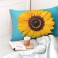 thumbnail image 4 of Yiaed Golden Sunflower in Blue Print Brushed Microfiber Envelope Pillowcases, Standard,Envelope Closure Pillow Cases(No pillow core)-14"x20", 4 of 6