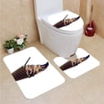 thumbnail image 1 of ABPHQTO Yogur helado de carbón vegetal suave para servir helado en cono de leche premium bajo Juego de alfombras de baño de 3 piezas Alfombra de baño Alfombra de contorno y tapa de inodoro, 1 of 2