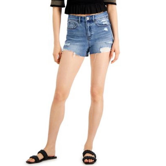 MSRP $60 Inc International Concepts Women High Rise Jean Shorts Size 6