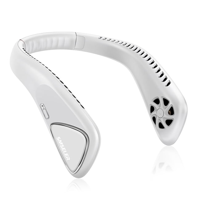 Ventilador de cuello portátil sin aspas SMSELER 6000 mAh blanco