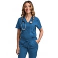 thumbnail image 4 of Green Town Scrubs for Women Scrub Set - Jogger Pant and Tuck-In V-Neck Top, 5 Pockets, Yoga Waistband, Nursing Uniform, 4 of 8