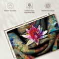 thumbnail image 6 of Elephant Stock Lotus Flower In Hand Wall Art - Horizontal Canvas Wall Art - Living Room Wall Decor - Floral And Botanical Canvas - Gray And Blue Decor - 12" x 8", 6 of 8