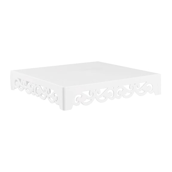 Grupo Mirandinha - White Square Cake Stand Tray – Durable & Lightweight