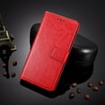 thumbnail image 4 of For Zte Axon 40 Pro 5G Crazy Horse Pattern Leather Case Red, 4 of 5