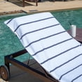 thumbnail image 3 of Arkwright Las Rayas Chaise Lounge Cover - 100% Cotton Terry Pool Towel - 30 x 85 in. - (2 Pack) Dark Grey, 3 of 9
