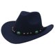 thumbnail image 5 of Sombrero de vaquero occidental tibetano de estilo étnico, sombrero de copa para otoño e invierno, sombrero de fieltro con remaches y rizado para hombres y mujeres, sombrero de jazz de moda, 5 of 6