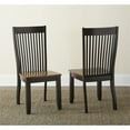 thumbnail image 4 of Steve Silver Lawton Wood Dining Chair, Set of 2, Black with Brown Seats, 4 of 6